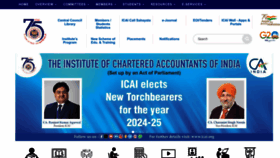 What Icai.org website looked like in 2024 (1 year ago)