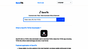 What Savetik.net website looked like in 2021 (3 years ago)