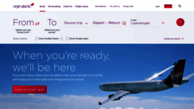 What Virgin-atlantic.com website looked like in 2020 (5 years ago)