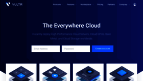 What Vultr.com website looked like in 2023 (2 years ago)