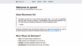 What Zpired.com website looked like in 2021 (4 years ago)